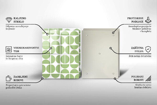 De vidrio templado Patrón de formas boho