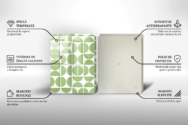 De vidrio templado Patrón de formas boho