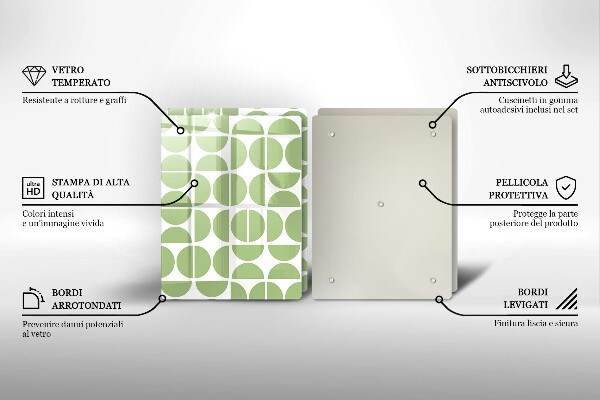 De vidrio templado Patrón de formas boho