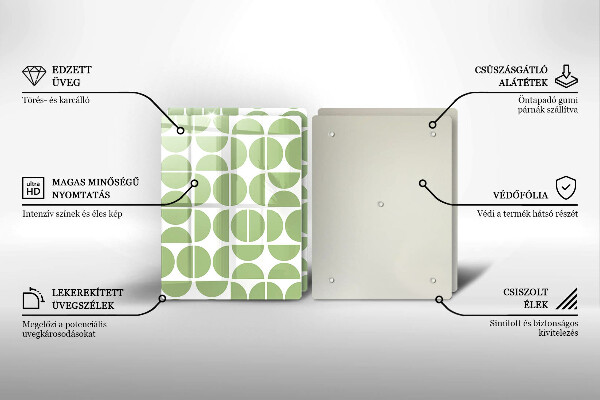 De vidrio templado Patrón de formas boho