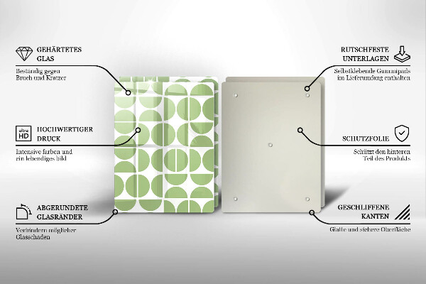 De vidrio templado Patrón de formas boho