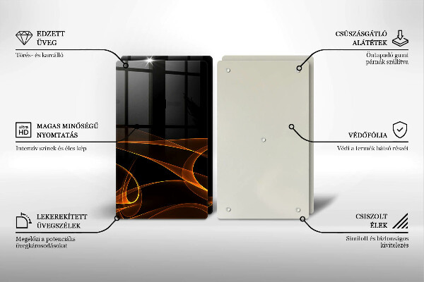 De vidrio templado Líneas abstractas