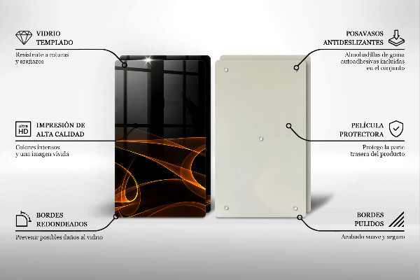 De vidrio templado Líneas abstractas