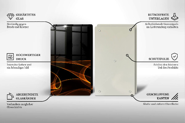 De vidrio templado Líneas abstractas