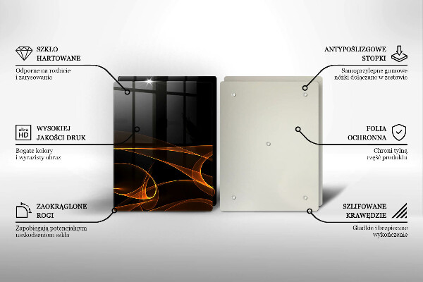 De vidrio templado Líneas abstractas