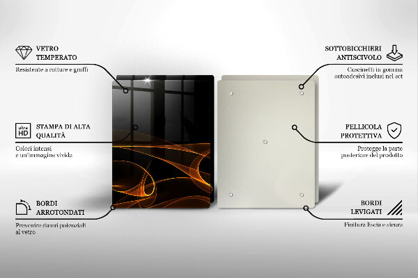 De vidrio templado Líneas abstractas