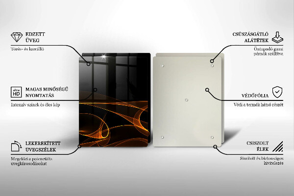 De vidrio templado Líneas abstractas