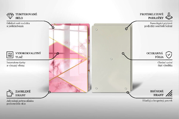 De vidrio templado Mármol geométrico