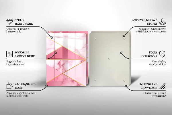 De vidrio templado Mármol geométrico