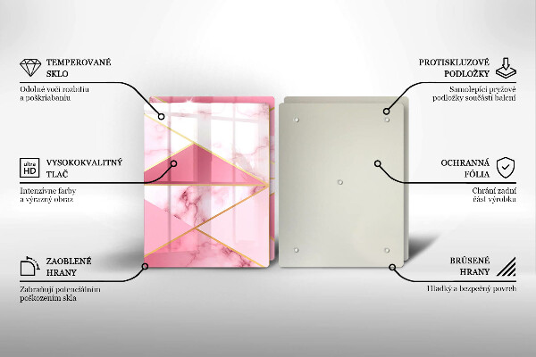 De vidrio templado Mármol geométrico