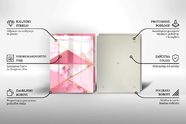 De vidrio templado Mármol geométrico