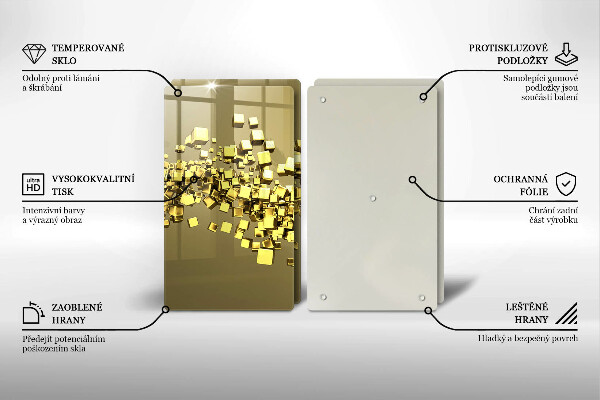 De vidrio templado Geometría 3d abstracta