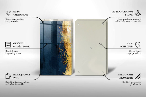 De vidrio templado Abstracción de oro