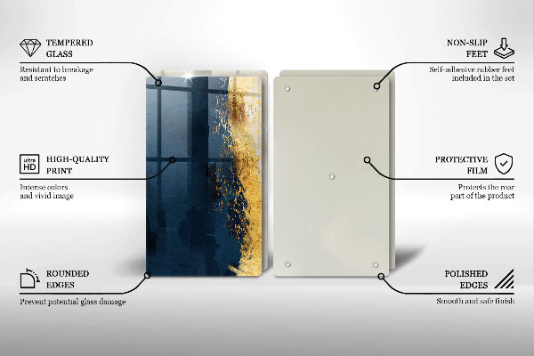 De vidrio templado Abstracción de oro