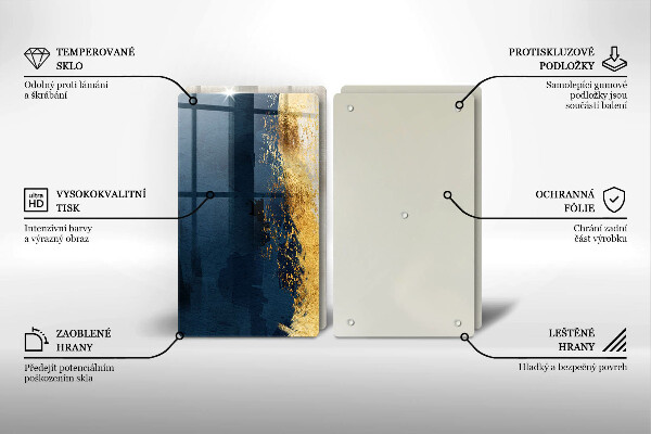 De vidrio templado Abstracción de oro