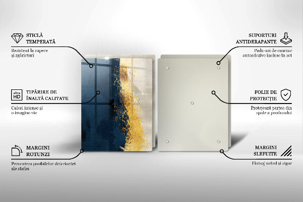 De vidrio templado Abstracción de oro