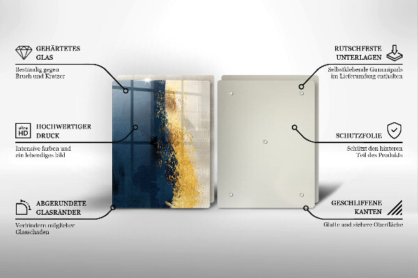 De vidrio templado Abstracción de oro