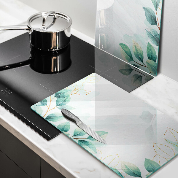 De vidrio templado Hojas pintadas