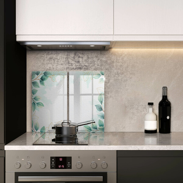 De vidrio templado Hojas pintadas