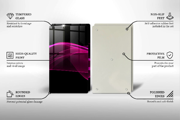 De vidrio templado Abstracción rosa