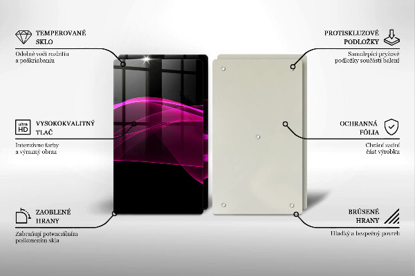 De vidrio templado Abstracción rosa