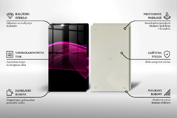 De vidrio templado Abstracción rosa