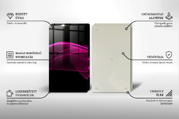 De vidrio templado Abstracción rosa