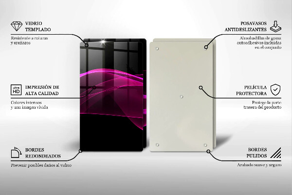 De vidrio templado Abstracción rosa