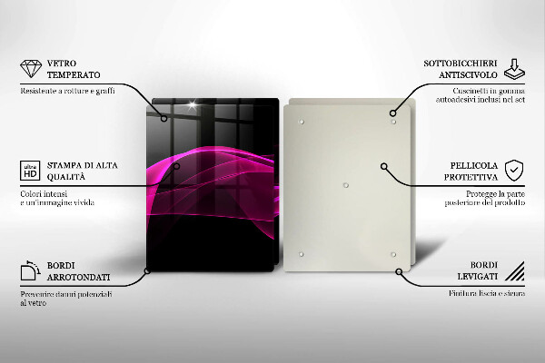 De vidrio templado Abstracción rosa