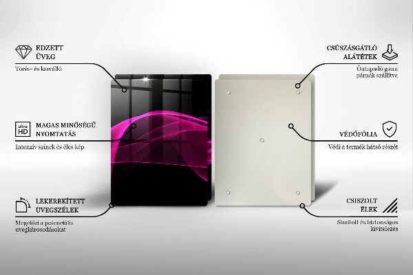 De vidrio templado Abstracción rosa