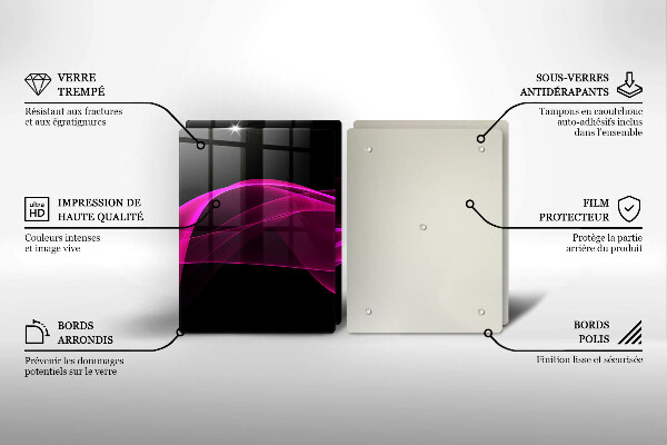 De vidrio templado Abstracción rosa