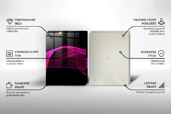 De vidrio templado Abstracción rosa