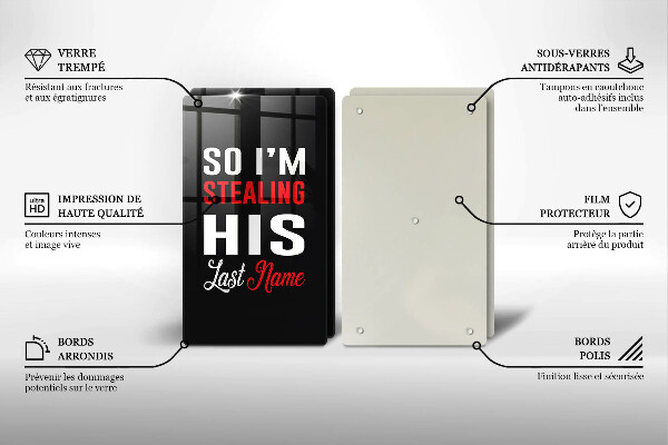 De vidrio templado Inscripción frase patrón