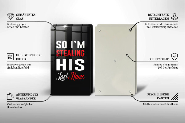 De vidrio templado Inscripción frase patrón