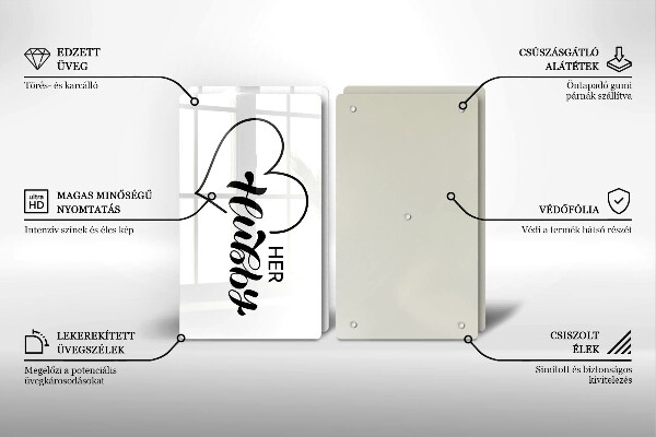 De vidrio templado Inscripción frase patrón