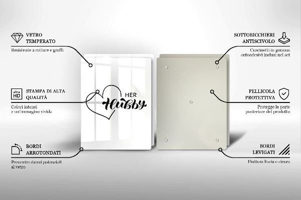 De vidrio templado Inscripción frase patrón