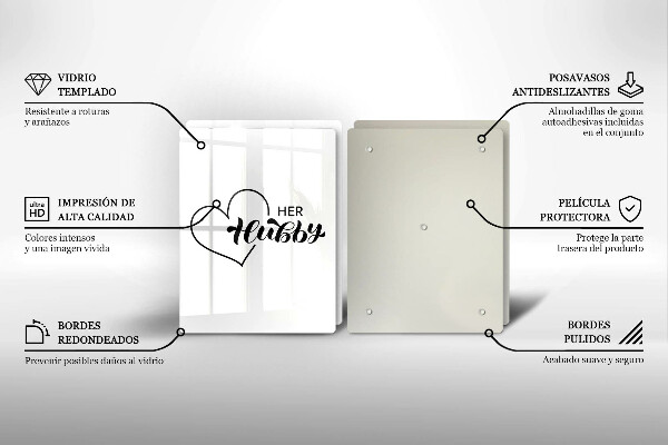 De vidrio templado Inscripción frase patrón