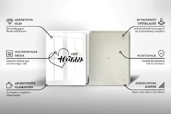 De vidrio templado Inscripción frase patrón