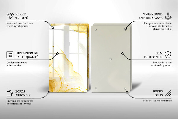 De vidrio templado Abstracción dorada