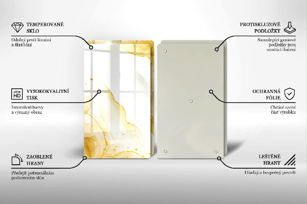 De vidrio templado Abstracción dorada