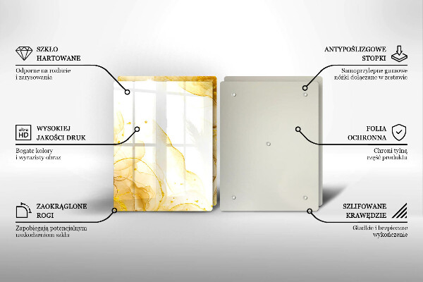 De vidrio templado Abstracción dorada