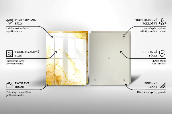 De vidrio templado Abstracción dorada