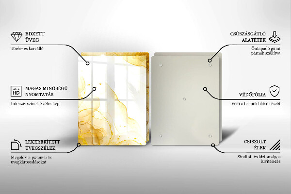 De vidrio templado Abstracción dorada