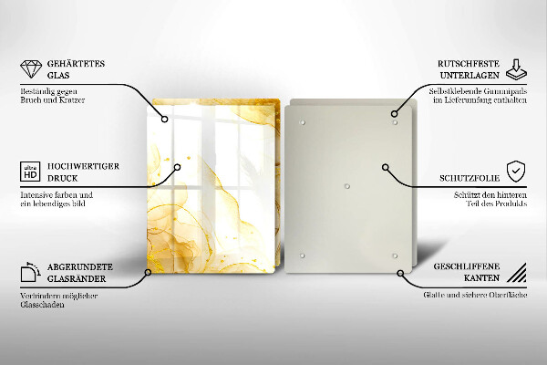 De vidrio templado Abstracción dorada