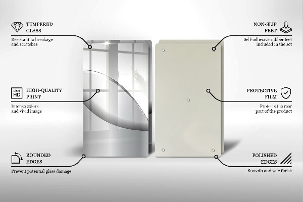 De vidrio templado Diseño de líneas abstractas