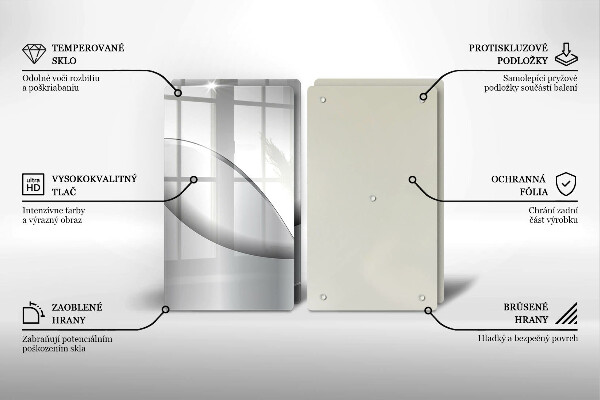 De vidrio templado Diseño de líneas abstractas