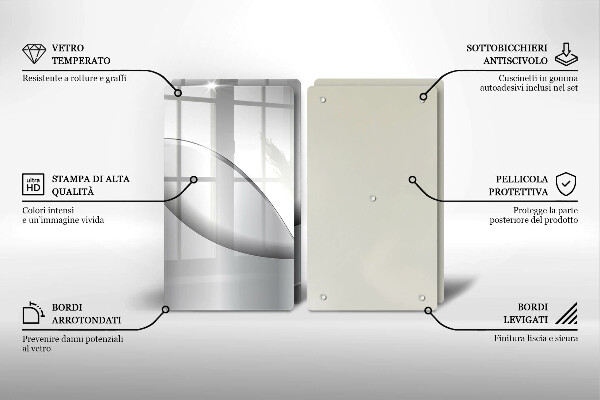 De vidrio templado Diseño de líneas abstractas