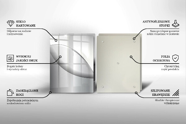 De vidrio templado Diseño de líneas abstractas