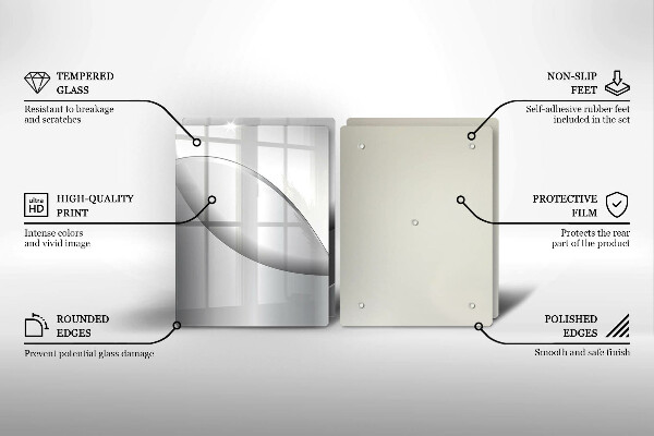 De vidrio templado Diseño de líneas abstractas