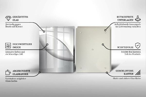 De vidrio templado Diseño de líneas abstractas